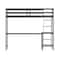 Flash Furniture Riley Loft Bed Frame w/Desk, Twin Size Wooden Bed Frame w/Guard Rails & Ladder - Light Gray MH-LBD5-LGY-T-GG - alternate 3